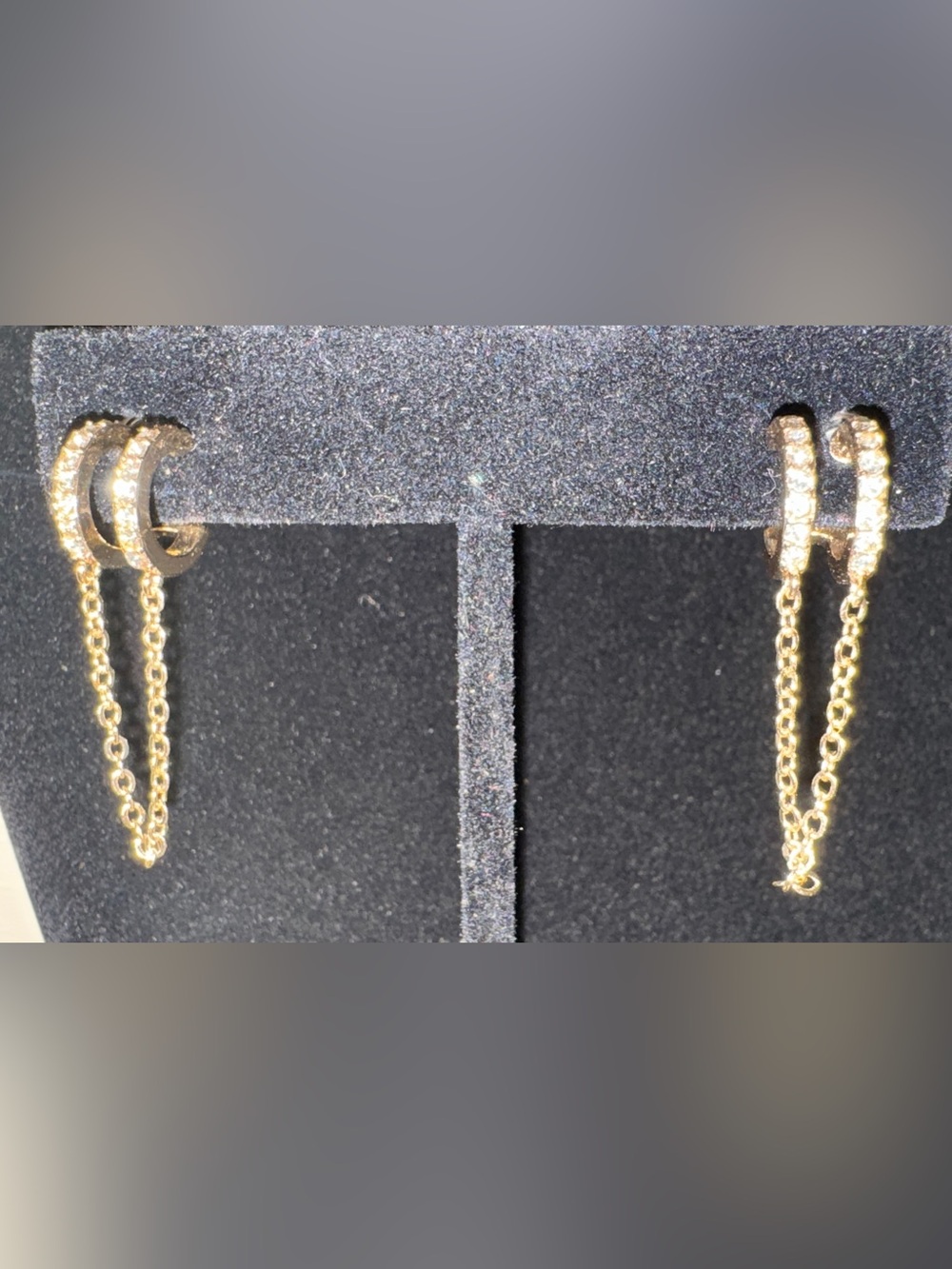 Baublebar Gold Tone Chain Huggie Earrings